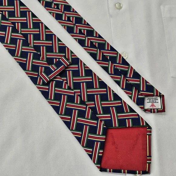 Turnbull & Asser Luxury Necktie Men's Multicolor Tie Silk Stylish Basket Weave
